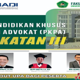 PKPA Angkatan III FH UNISBA Blitar bersama DPC PERADI Blitar